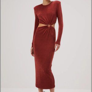 Misha collection BEATRIZ SLINKY JERSEY MIDI DRESS